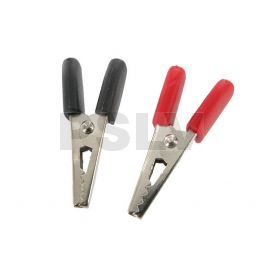 Q-C-0029  Quantum Crocodile Clips Small Red and Black  